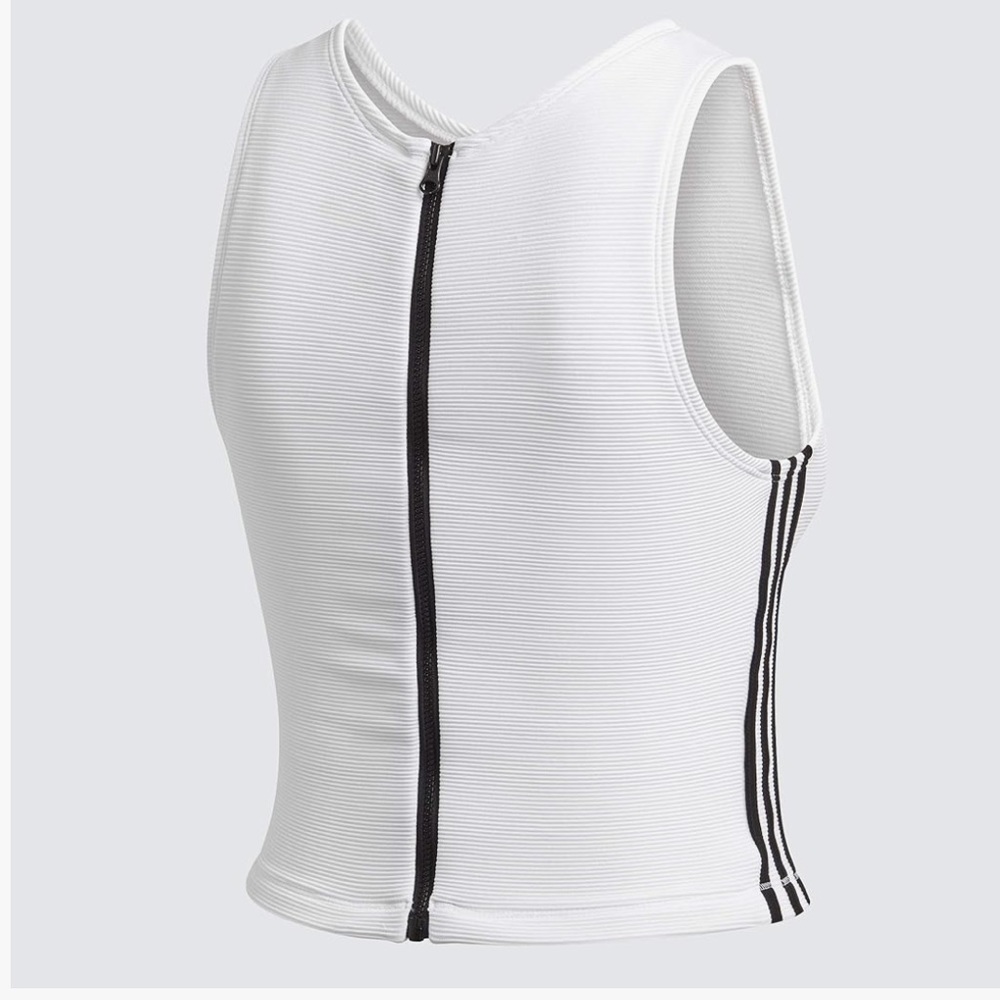 Adidas Zippable Rib Tank Top - Picture 3 of 6